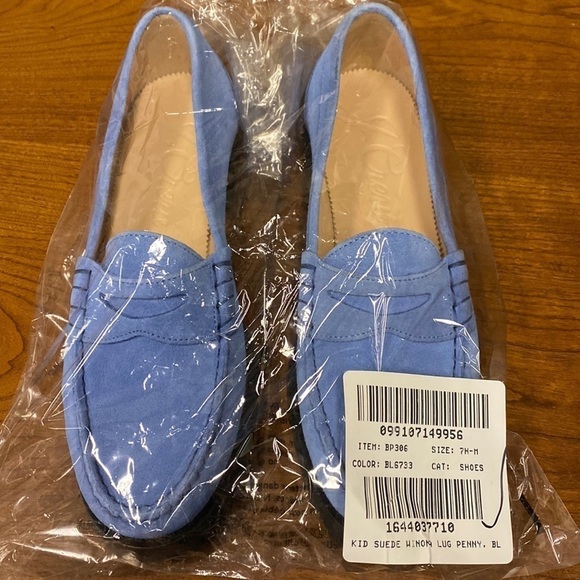 J Crew Winona lug-sole penny loafers in suede BP306 - Picture 2 of 2